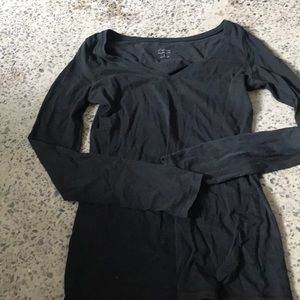 Long sleeve black vneck